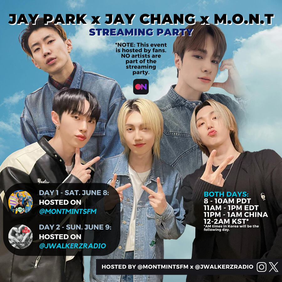 Jay Park x Jay Chang x M.O.N.T Streaming Party Jay Park, Jay Chang, M.O.N.T Stationhead Streaming Party