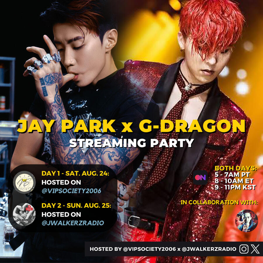 Jay Park x G-DRAGON Streaming Party Jay Park and G-DRAGON Stationhead Streaming Party