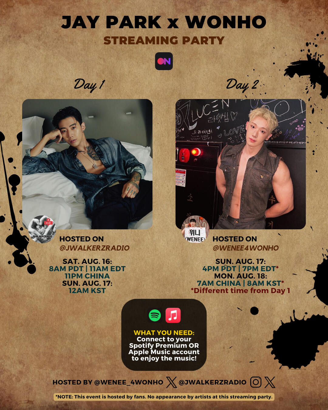 Jay Park and WONHO Stationhead Streaming Party Jay Park and WONHO Stationhead Streaming Party