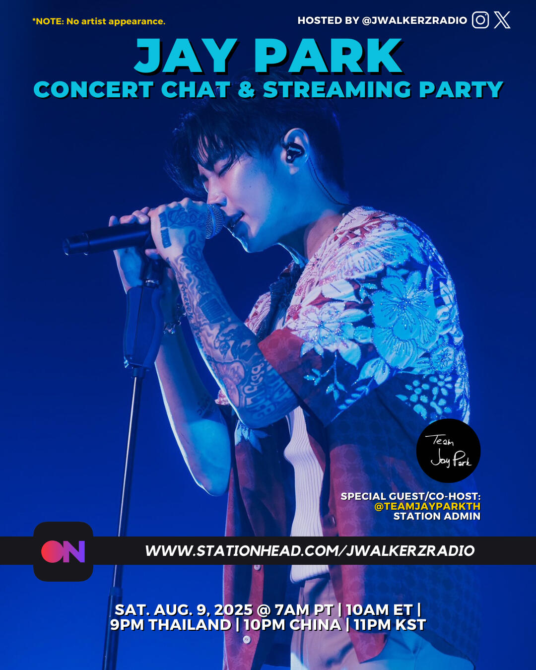 Jay Park Concert Chat and Stationhead Streaming Party Jay Park Concert Chat and Stationhead Streaming Party