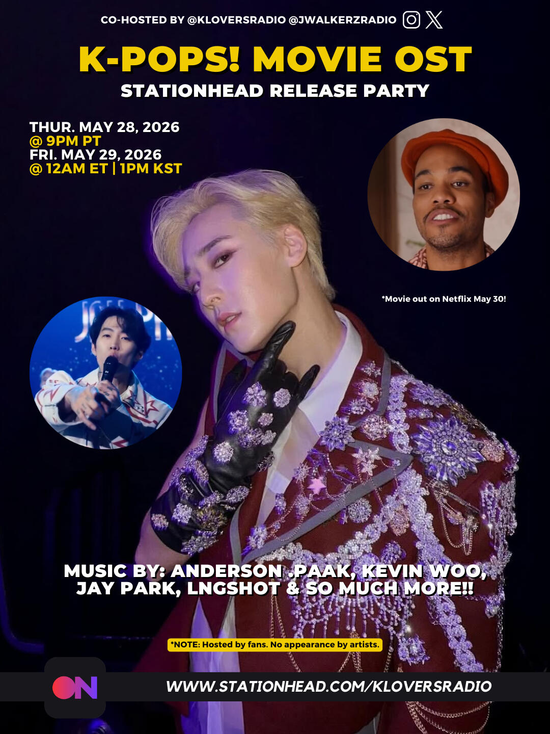 K-POPS! MOVIE OST Stationhead Streaming Party - Kevin Woo and Jay Park