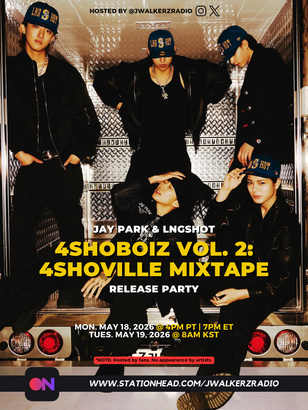 Jay Park and LNGSHOT 4SHOBOIZ Vol. 2 4SHOVILLE MIXTAPE Stationhead Streaming Party Jay Park and LNGSHOT 4SHOBOIZ Vol. 2 4SHOVILLE MIXTAPE Stationhead Streaming Party